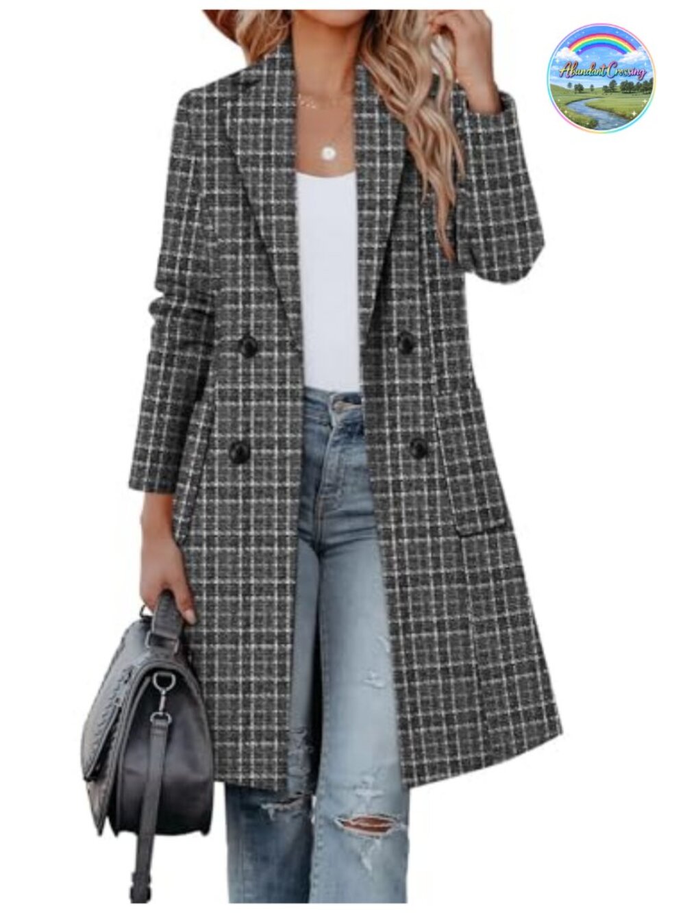 CHICZONE Womens Long Double Breasted Peacoat Winter Coat Notch Lapel